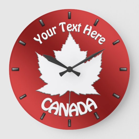 Canada Clock Canada Souvenir Wall Clock Customize Grote Klok (Voorkant)