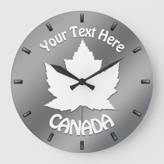 Canada Clock Canada Souvenir Wall Clock Customize Grote Klok (Voorkant)
