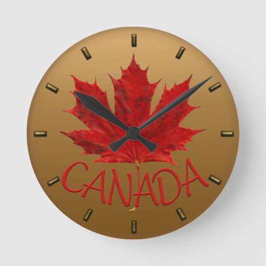 Canada Clock Canada Souvenir Wall Clocks aanpassen Ronde Klok (Voorkant)