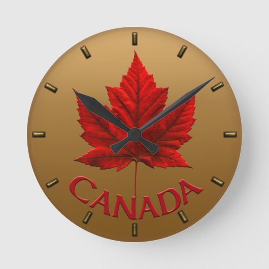 Canada Clock Canada Souvenir Wall Clocks aanpassen Ronde Klok (Voorkant)