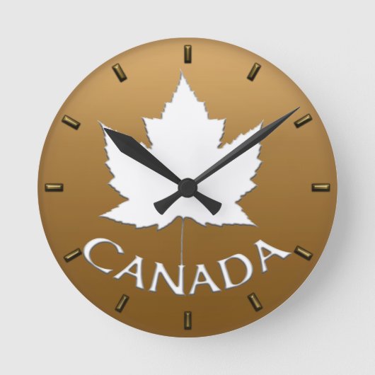 Canada Clock Canada Souvenir Wall Clocks aanpassen Ronde Klok (Voorkant)