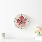 Canada Clock Cool Canada Souvenir Wall Clocks Gift Ronde Klok (Huis)