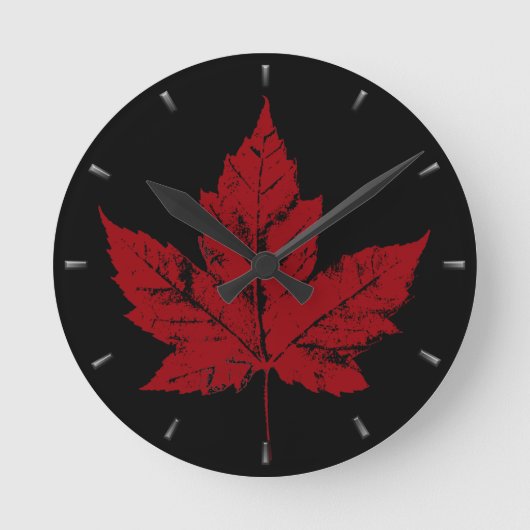 Canada Clock Cool Canada Souvenir Wall Clocks Gift Ronde Klok (Voorkant)