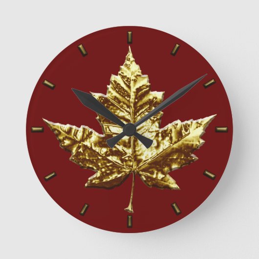 Canada Clock Gold Medal Canada Souvenir Clock Ronde Klok (Voorkant)