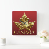 Canada Clock Gold Medal Canada Souvenir Clock Vierkante Klok (Huis)