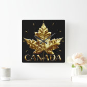 Canada Clock Gold Medal Canada Souvenir Clock Vierkante Klok (Huis)