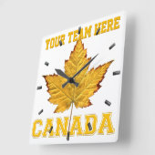 Canada Clock Sports Team Canada Souvenir Clock Vierkante Klok (Hoek)