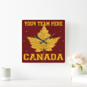 Canada Clock Sports Team Canada Souvenir Clock Vierkante Klok (Huis)