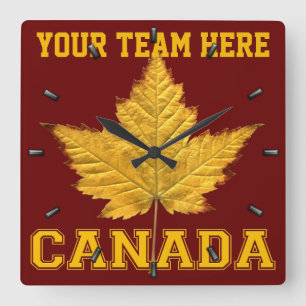 Canada Clock Sports Team Canada Souvenir Clock Vierkante Klok