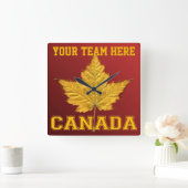 Canada Clock Sports Team Canada Souvenir Clock Vierkante Klok (Huis)