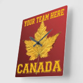 Canada Clock Sports Team Canada Souvenir Clock Vierkante Klok (Hoek)