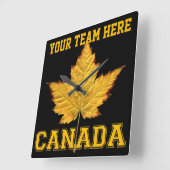 Canada Clock Sports Team Canada Souvenir Clock Vierkante Klok (Hoek)
