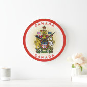 Canada Coat of Arms Circle Shape Grote Klok (Huis)