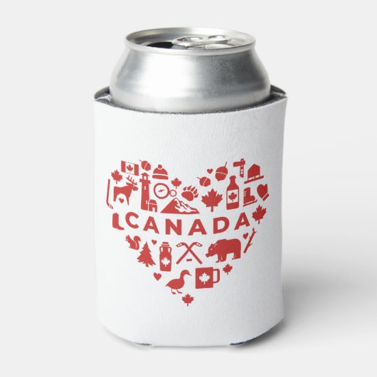 Canada Collage Heart Blikjeskoeler (Blikje Voorkant)