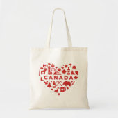 Canada Collage Heart Canvas tas (Voorkant)
