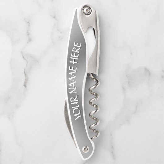 Canada Corkschroef Custom Silver Bottle Open Kurkentrekker (Achterkant)