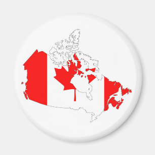 canada country flag map form silhouette symbol magneet