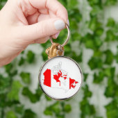 canada country flag map form silhouette symbol sleutelhanger (Hand)