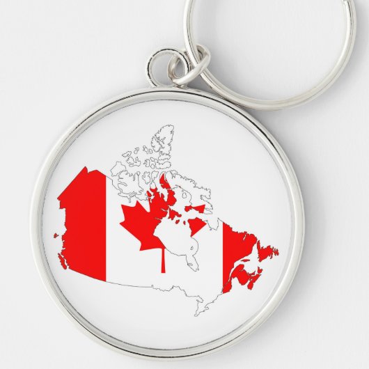 canada country flag map form silhouette symbol sleutelhanger (Voorkant)