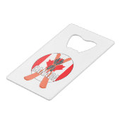 Canada Creditkaart Flessenopener (Voorkant Gekanteld)
