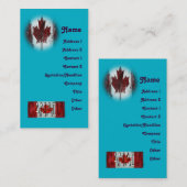 Canada Creëer Uw eigen Visitekaartje (Voorkant / Achterkant)