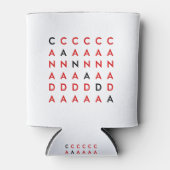 Canada Crossword Puzzle Grid Light-Color Blikjeskoeler (Voorkant)