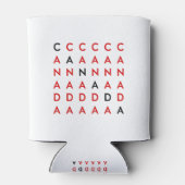 Canada Crossword Puzzle Grid Light-Color Blikjeskoeler (Achterkant)