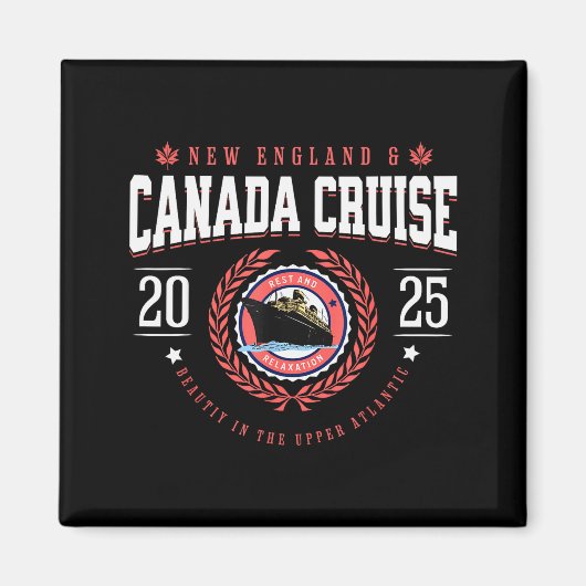 Canada Cruise New England Cruise Vacation Souvenir Magneet (Voorkant)