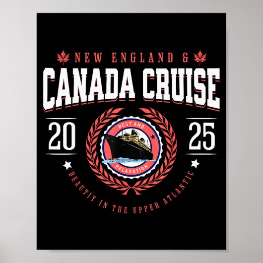 Canada Cruise New England Cruise Vacation Souvenir Poster (Voorkant)