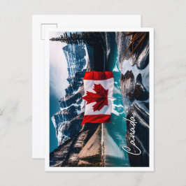 Canada Cultuur Landschap met vlag Briefkaart