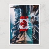 Canada Cultuur Landschap met vlag Briefkaart (Voorkant)