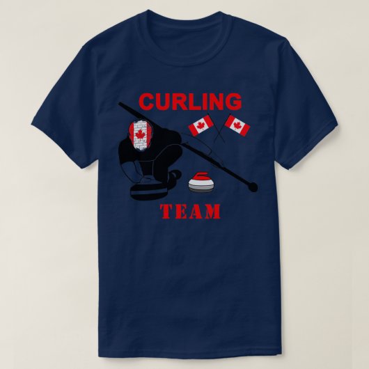 Canada Curling Funny design for curling lovers T-shirt (Design voorkant)