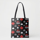 Canada Curling Rocks Canvas tas (Voorkant)