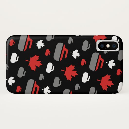 Canada Curling Rocks Cell Phone Case (Achterkant (horizontaal))