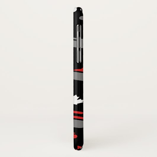 Canada Curling Rocks Cell Phone Case (Achterkant/links)