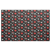 Canada Curling Rocks Fabric Stof (Fat Quarter)