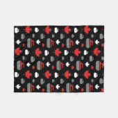 Canada Curling Rocks Fleece Blanket (Voorkant (Horizontaal))