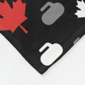 Canada Curling Rocks Fleece Deken () (Hoek)