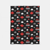 Canada Curling Rocks Fleece Deken () (Voorkant)