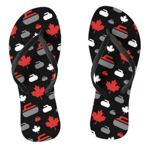 Canada Curling Rocks Teenslippers