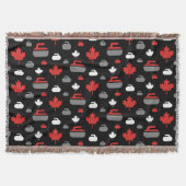 Canada Curling Rocks Throw Blanket Deken (Voorkant)