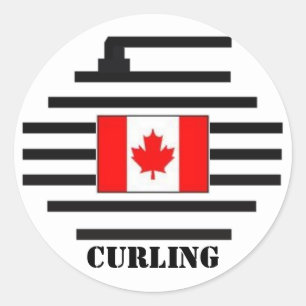 Canada Curling Ronde Sticker