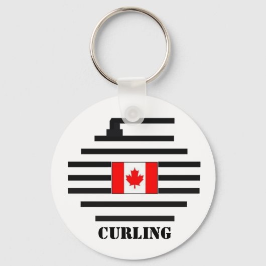 Canada Curling Sleutelhanger (Voorkant)