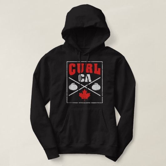 Canada Curling Team Canadian Curler Winter Hoodie (Design voorkant)
