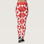 CANADA Custom Text RUN UW EIGEN RACE-vlag Leggings (Achterkant)