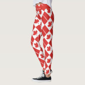 CANADA Custom Text RUN UW EIGEN RACE-vlag Leggings (Links)