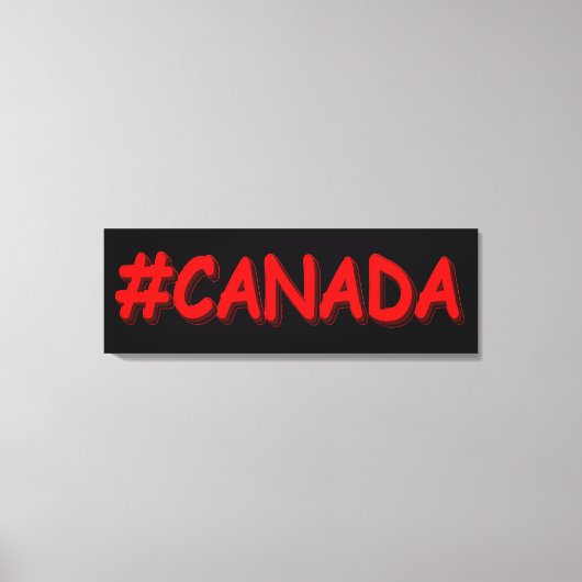 "#CANADA" Cute Expression Design. Bestel nu Canvas Afdruk (Voorkant)