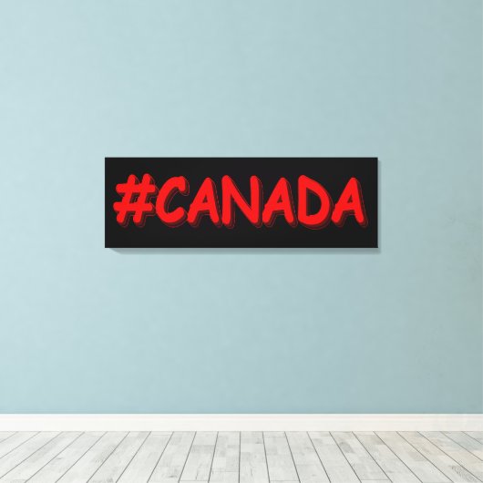 "#CANADA" Cute Expression Design. Bestel nu Canvas Afdruk (Insitu (Houten vloer))