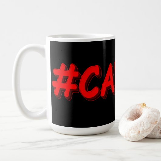 "#CANADA" Cute Expression Design. Bestel nu Koffiemok (Met donut)