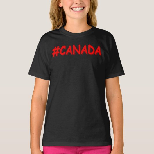 "#CANADA" Cute Expression Design. Bestel nu T-shirt (Voorkant)